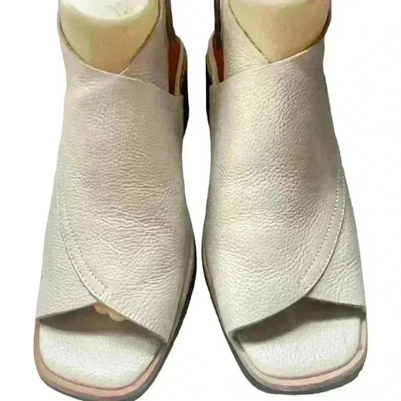 L' Amour Des Pieds Qiana Women’s Stone Leather Slingback Square Toes Sandals 8M - Picture 14 of 16